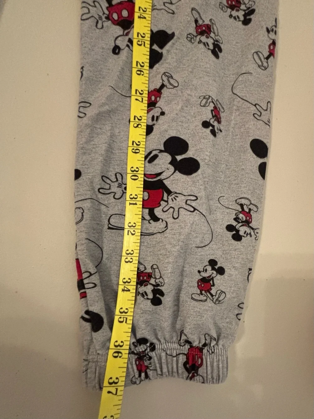 Disney Grey Mickey Mouse Fleece Pajama Bottoms - Picture 7 of 12